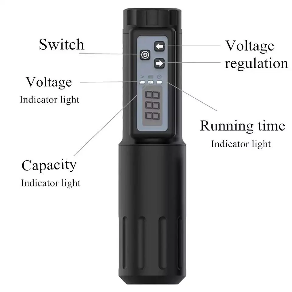 Wireless Rotary Machine Japan Motor LED Digital Display Tattoo Battery Pen for Tattoo Set Equipment