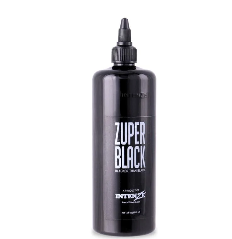 Factory Import Original 360ml 12oz Zuper Black Tattoo Ink