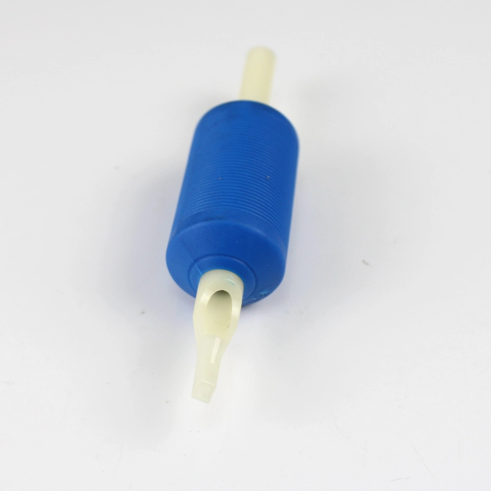 1" 25mm Disposable Blue ABS Tattoo Grips with White Tip