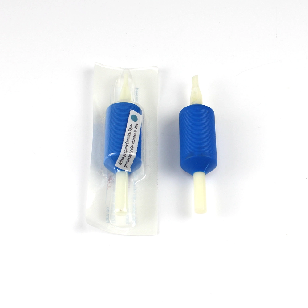 1" 25mm Disposable Blue ABS Tattoo Grips with White Tip