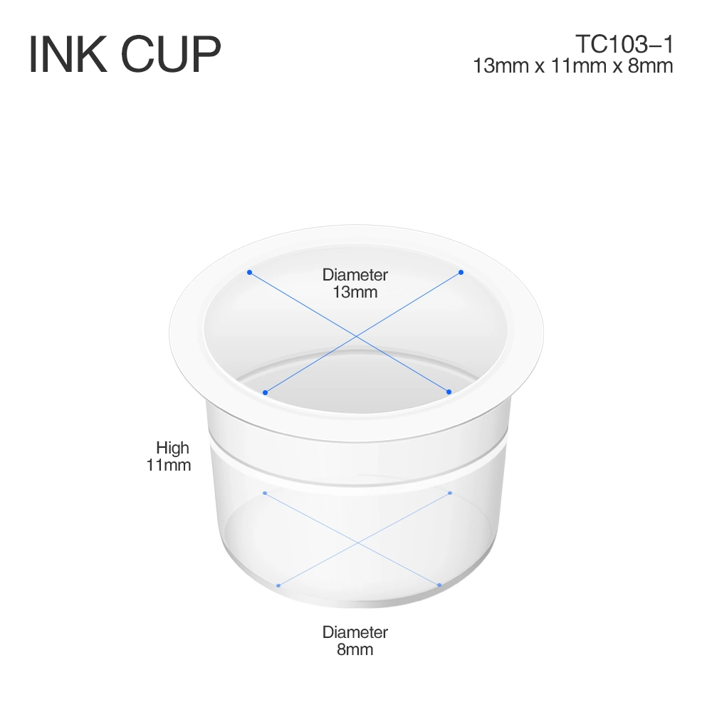 Hot Selling Wholesale Transparent Disposable Plastic Tattoo Ink Cup Professional Tattoo Pen Pigment Cups