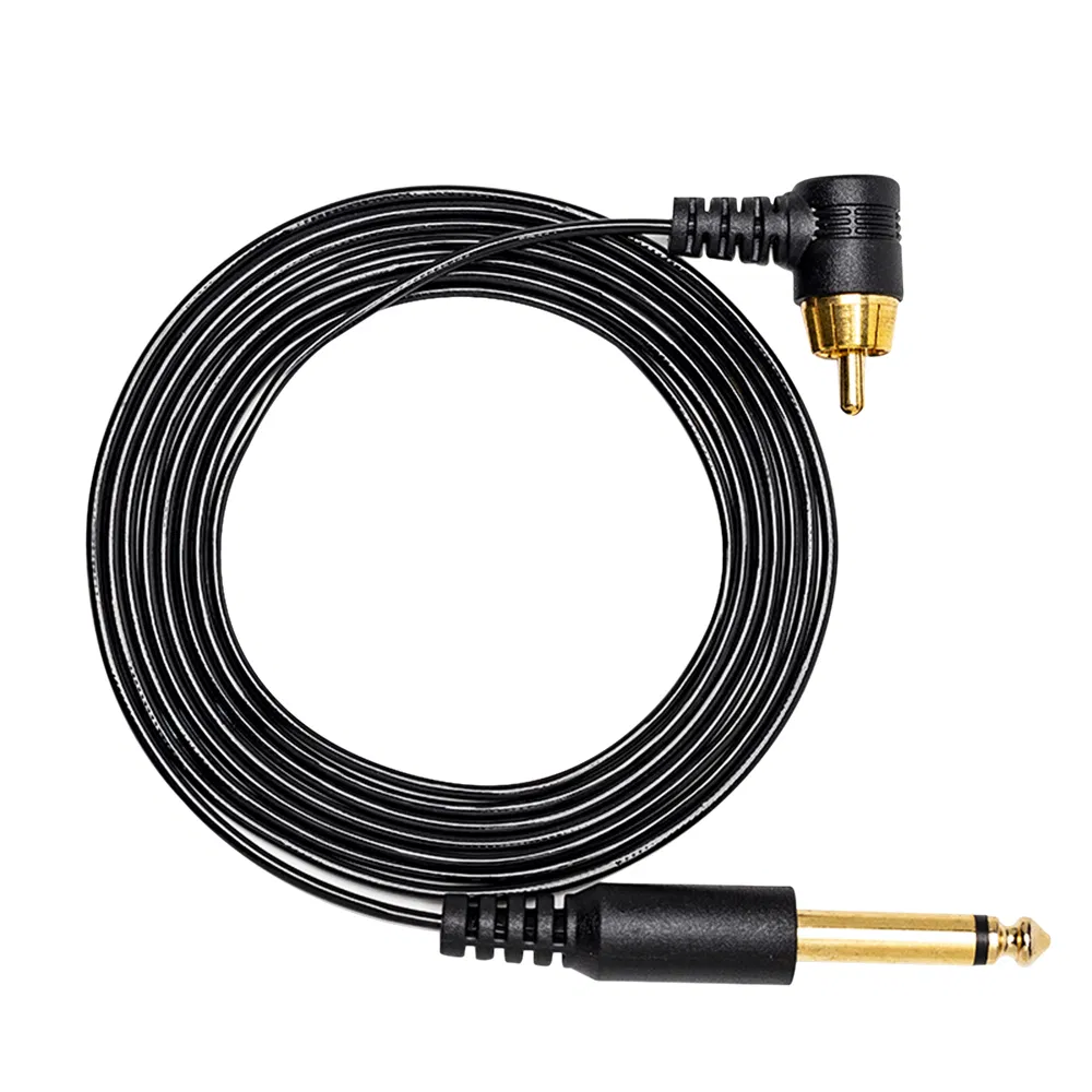 Cordon d'agrafe de tatouage de câble en caoutchouc de silicone de gros de haute qualité de RCA pour la machine de tatouage et l'alimentation d'énergie