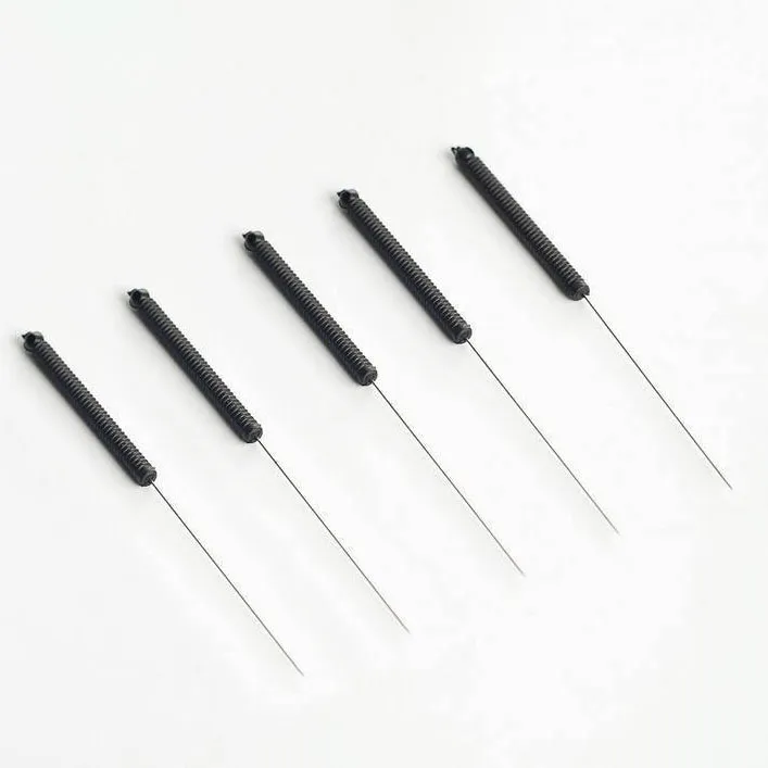 Aiguille d'acupuncture à poignée en acier inoxydable stérile à usage unique traditionnelle de la Chine