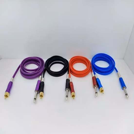 Vente chaude Multi Couleur 1.8m Silicone Caoutchouc RCA Câble Souple Alimentation Tatouage Clip Cordon pour Machine À Tatouer