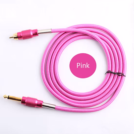 En gros 1.8 m Nylon tressé RCA câble pistolet à tatouer fil de cuivre souple Machine à tatouer cordon pour accessoire d'outil de tatouage